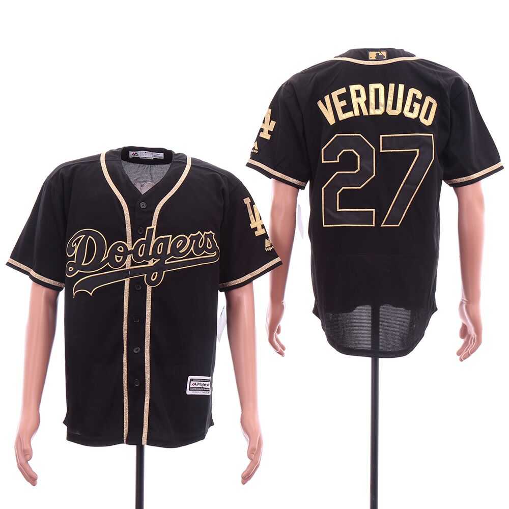 Dodgers 27 Alex Verdugo Black Gold Cool Base Jersey Sguo,We sell and wholesale Dodgers 27 Alex Verdugo Black Gold Cool Base Jersey Sguo on line form chian!